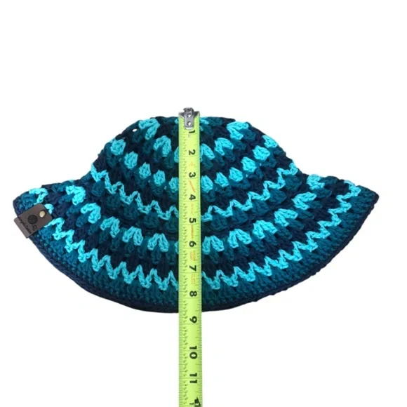 Crochet Bucket Hat | Aqua & Peacock - Picture 15 of 16
